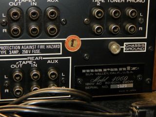 Vintage Marantz 4060 Quadradial Amplifier 9