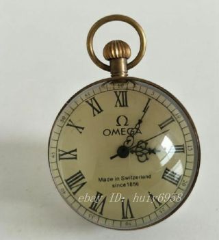 Chinese Brass Glass Pocket Watch Ball Clock/large