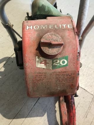 barn find Rare Vintage Chainsaw Homelite 4 - 20 4