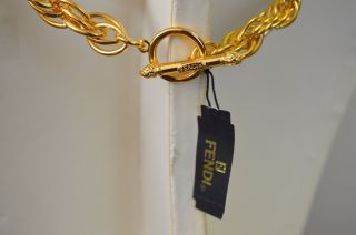 Fendi Signature Gold Logo Janus Coin Necklace - Reversible to Fendi Double F ' s 4