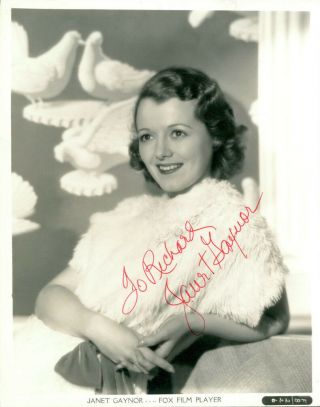 Janet Gaynor (vintage,  Inscribed) Signed Photo
