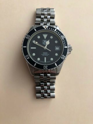 Vintage Tag Heuer Professional 1000 Diver 200m Watch Stainless Steel,  980.  013b