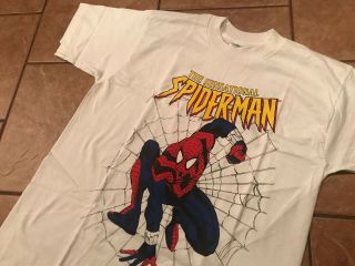 Double Sided Spider - Man Venom 1995 Shirt Vtg Marvel Spawn Hulk Thor Ironman