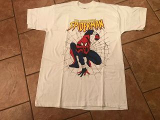 DOUBLE SIDED SPIDER - MAN VENOM 1995 Shirt Vtg marvel spawn hulk thor ironman 8