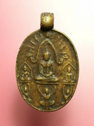 Pendant Thai Amulet Buddha Garuda Brass Monk Talisman Magic Holy Rich Success