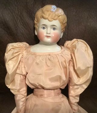 Antique Parian Doll Blonde Large 24 Inches Tall Gorgeous