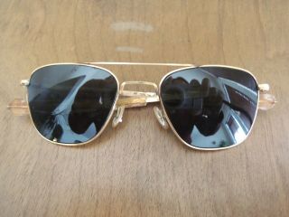Vintage American Optical Ao 1 - 10 12k Gf 5 1/2 Aviator Sunglasses