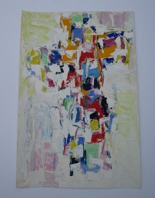 Otterson Signed Large Painting Vintage Abstract Expressionism Non Objective