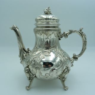 Majestic Wilhelm Ii German Teapot M H Wilkens & Söhne Halmond Und Krone Silber