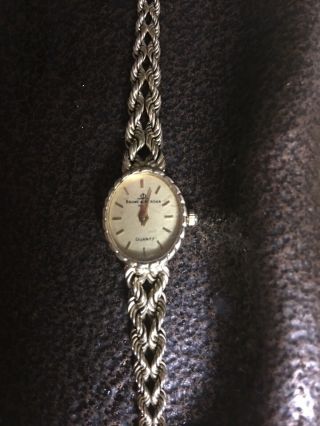 Vintage Ladies Baume & Mercier 14k Gold Rope Bracelet Watch