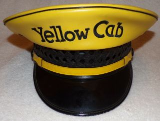 Vintage Yellow Cab Hat 7 5/8 Lancaster Brand Los Angeles
