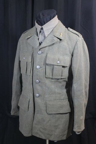 World War 2 Swedish Tunic with Heavy Use,  Date Stamp and Unit Number 2