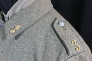 World War 2 Swedish Tunic with Heavy Use,  Date Stamp and Unit Number 5
