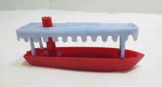 Jungle Cruise River Boat From Marx Disneyland Playset Vintage Red/blue Plastic