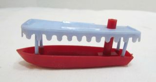 JUNGLE CRUISE RIVER BOAT from MARX DISNEYLAND PLAYSET VINTAGE RED/BLUE PLASTIC 2