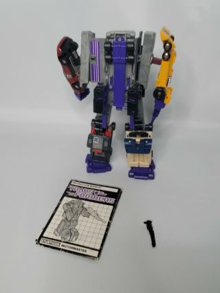 Transformers G1 Vintage Stunticons Menasor Figure Complete Takara Hasbro 7