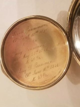Victorian 1800 ' s Mourning Locket 14KT Gold ID Salem Boston Mass Penniman Family 2