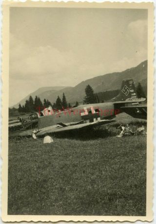 Wwii Photo - Captured German Junkers Ju - 87 Stuka ? Bomber Plane Wreck - 2
