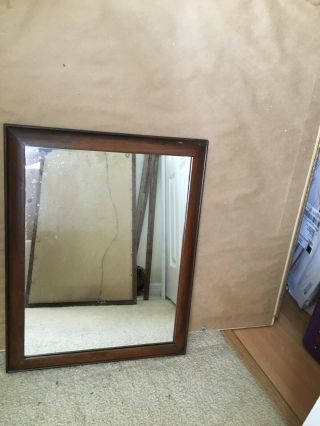 Antique Cohasset Colonial Early American Pine Wood Wall Mirror