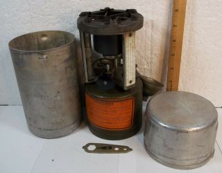 1944 American Vtg Wwii Us Military Camp Cook Stove W/case Cm Mfg Co.