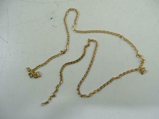 Vintage 14k Solid Yellow Gold Bicycle Chain Necklace 24 " Long 8.  6 Grams Retro