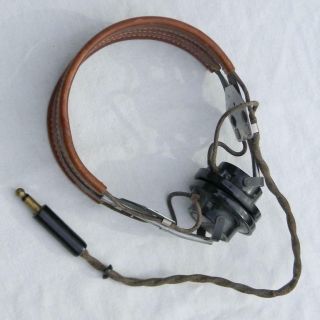 Ww2 Era Us Army Signal Corps R - 14 Radio Receiver Headset Made By Utah - Chicago