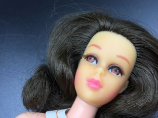 Vintage no bangs Francie Barbie doll with Japan stand 9