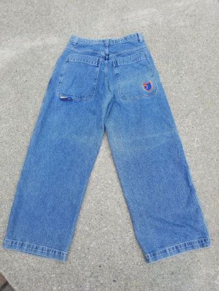 JNCO Twin Cannon 101 Mens 36x34 Vintage Black Pipes Baggy Skater Jeans MADE USA 6