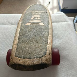 Vintage 70s Banzai Wood Skateboard Old SIMS SNAKE Red Wheels Santa Cruz Dogtown 8