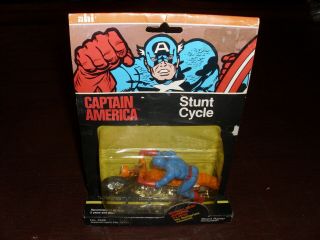 Vintage Captain America Stunt Cycle Marvel Avengers Rare Marvelmania Mib1979