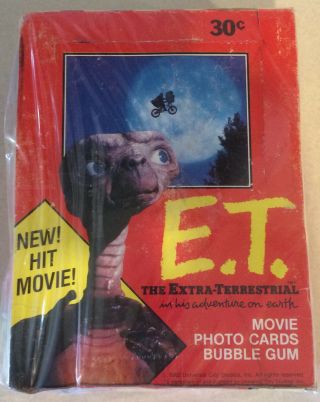 Vintage Topps E.  T.  Movie Wax Box (full 36x Packs) (1982)