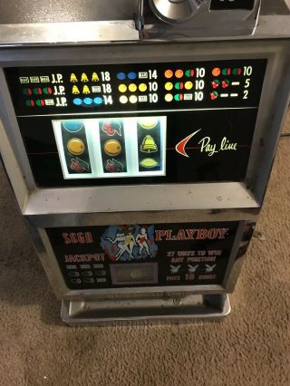 ANTIQUE VINTAGE 1960’s SEGA PLAYBOY SLOT MACHINE Fully Functional 4