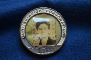 Curtiss - Wright Corporation,  Propeller Division,  Wwii Era Female Employee Badge