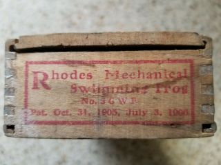 1909 Shakespeare Rhodes Mechanical Frog Fishing Lure 7