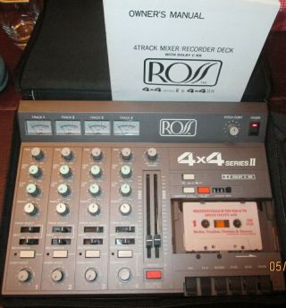 Ross 4x4 Series Ii 4 Track Cassette Mixer Recorder Deck Dolby C Nr Vintage