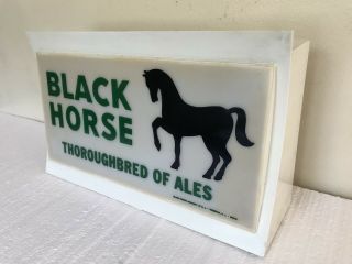 Vintage Black Horse Thoroughbred Of Ales Flashing Lights Beer Sign USA Made 2