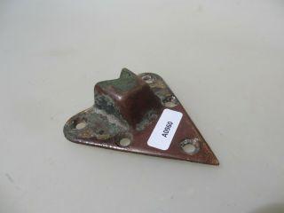 Vintage Copper Door Lock Keep Catch Holder Plate Arrow Design Antique Old 3