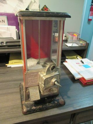 The Master 1 Cent Gumball Peanut Machine W Key Vintage Gum Vending