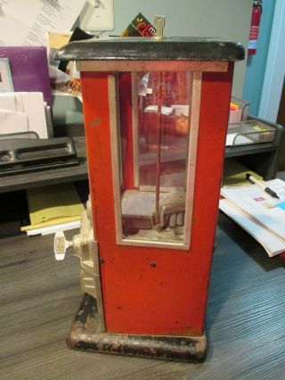 The Master 1 Cent Gumball Peanut Machine w Key Vintage Gum Vending 5