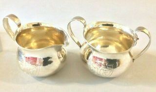 Hyman & Company Chicago Vintage Hand - wrought Sterling Coffee/Tea Set 2