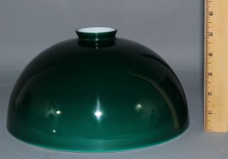 Antique Arts & Crafts Cased Green Glass Table Lamp Shade,  9 7/8in Diameter,  Nr