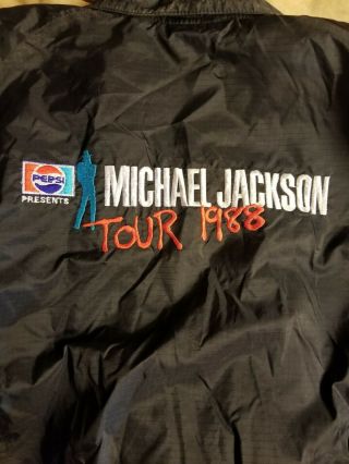 Vintage Michael Jackson - BAD Tour 1988 Black Pepsi Bomber Jacket 2