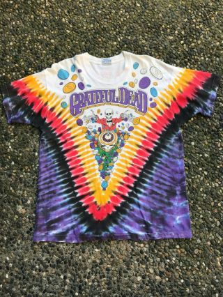 Vintage Grateful Dead Shirt Size Xl Las Vegas Tour 91 Vtg Liquid Blue Brockum Og