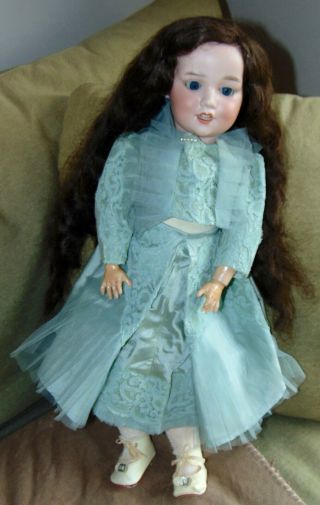 RARE ANTIQUE Bisque CHARACTER DOLL Mold 410 RETRACTABLE TEETH 2