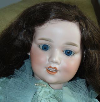 RARE ANTIQUE Bisque CHARACTER DOLL Mold 410 RETRACTABLE TEETH 3