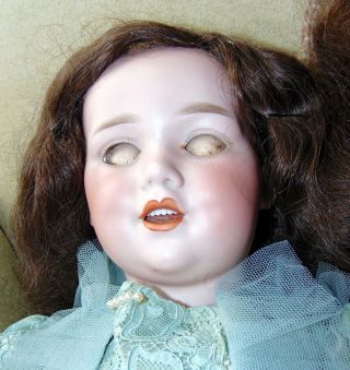 RARE ANTIQUE Bisque CHARACTER DOLL Mold 410 RETRACTABLE TEETH 5