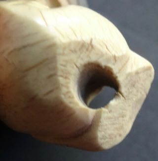 antique vintage carved wood netsuke toggle bead pendant monkey animal - N331 5