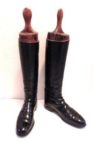 Equestrian Horse Riding Boots 1920 - 40s Manfield H.  Kauffmann & Sons Tree Inserts