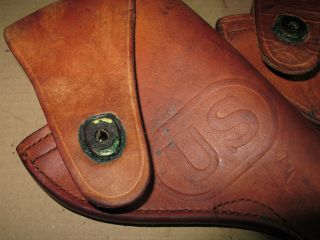 US S&W Victory Revolver Leather Holster.  38 Special Model 10 Craighead 3