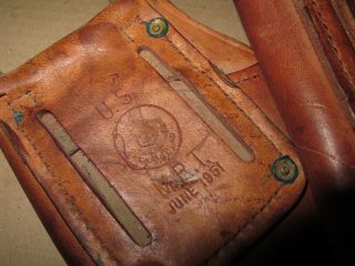 US S&W Victory Revolver Leather Holster.  38 Special Model 10 Craighead 6